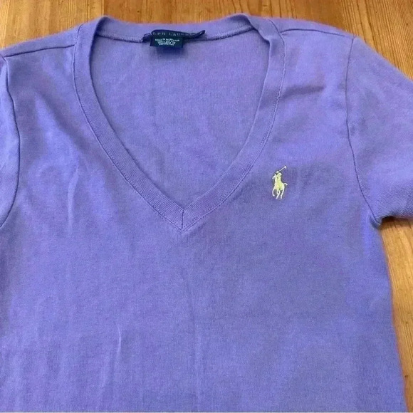 Polo Ralph Lauren v neck T-shirt women M - Picture 1 of 5